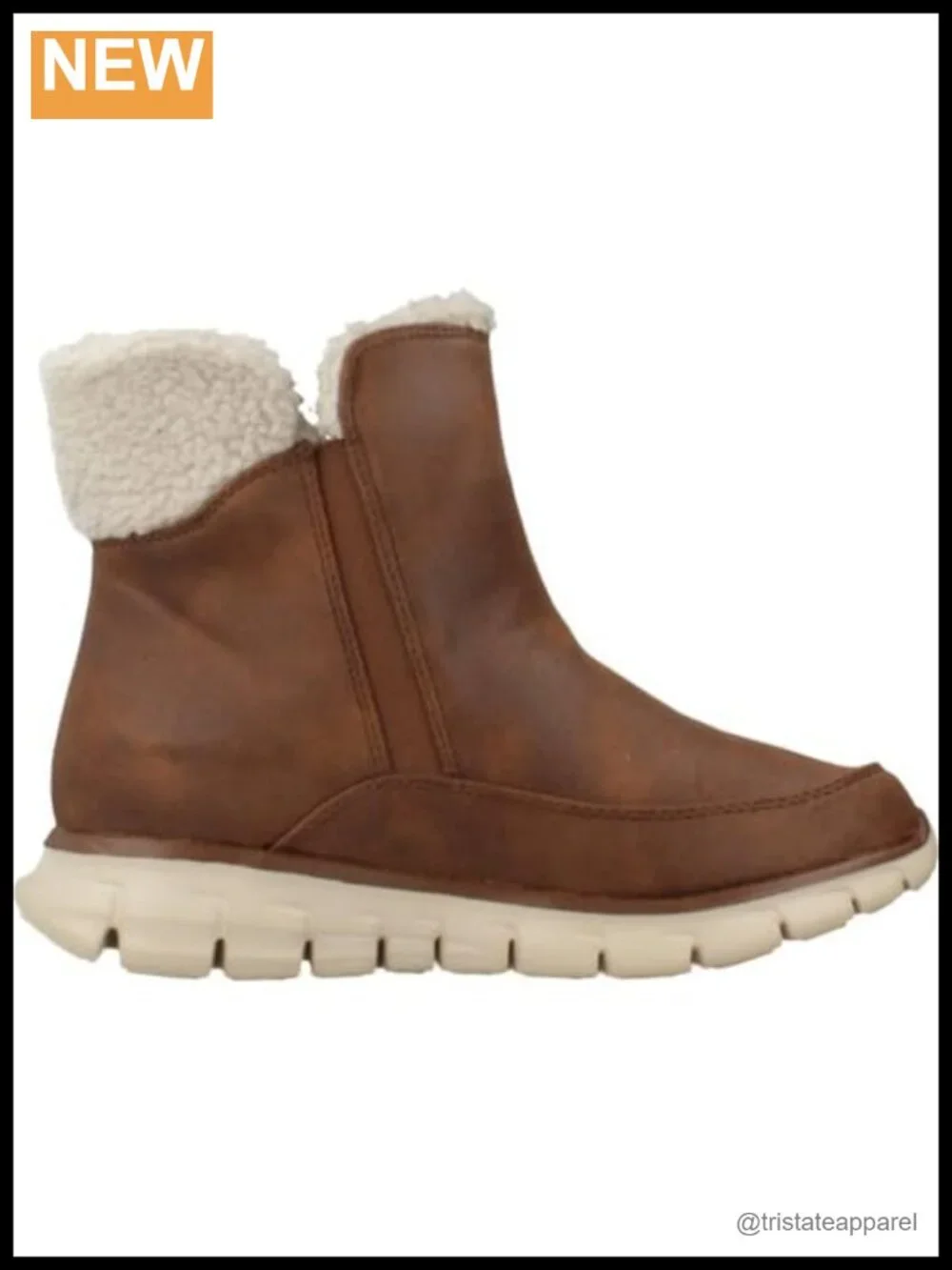 Faux Fur Ankle Booties Waterproof Snow Boots Warm Memory Foam Zip